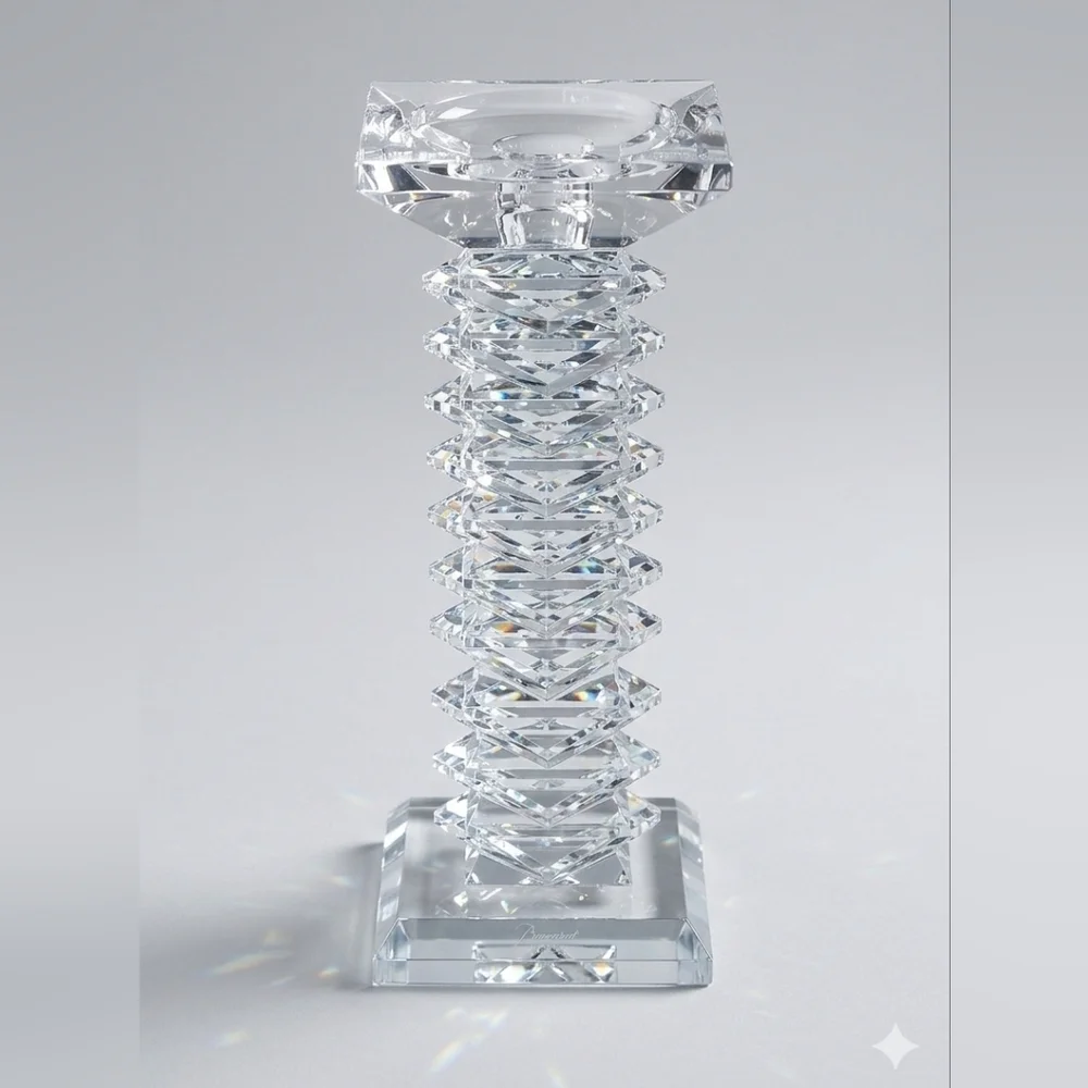 Crystal Eye Votive Candle Holder – Clear Geometric Prism Luxury Decor